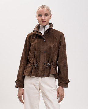 Brunello Cucinelli Brown suede jacket MPCAI7649P