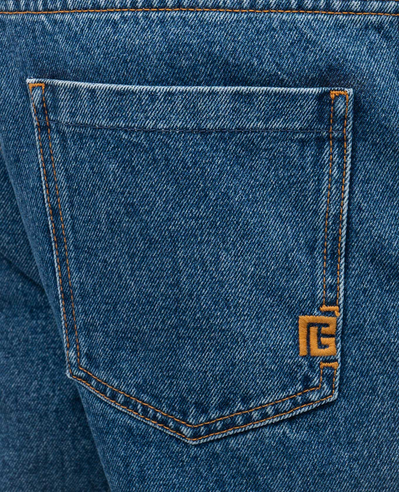 Blue jeans with logo Balmain 5