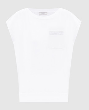 Peserico White top with monil chain A99058F129173I