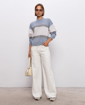 Peserico Ivory jeans with patch A04756TS07957