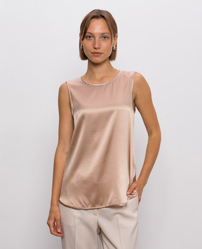 Peserico Beige silk top A08893D02372