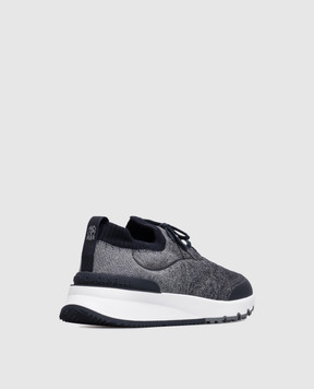 Brunello Cucinelli Blue sneakers with emblem MZUEHRO342