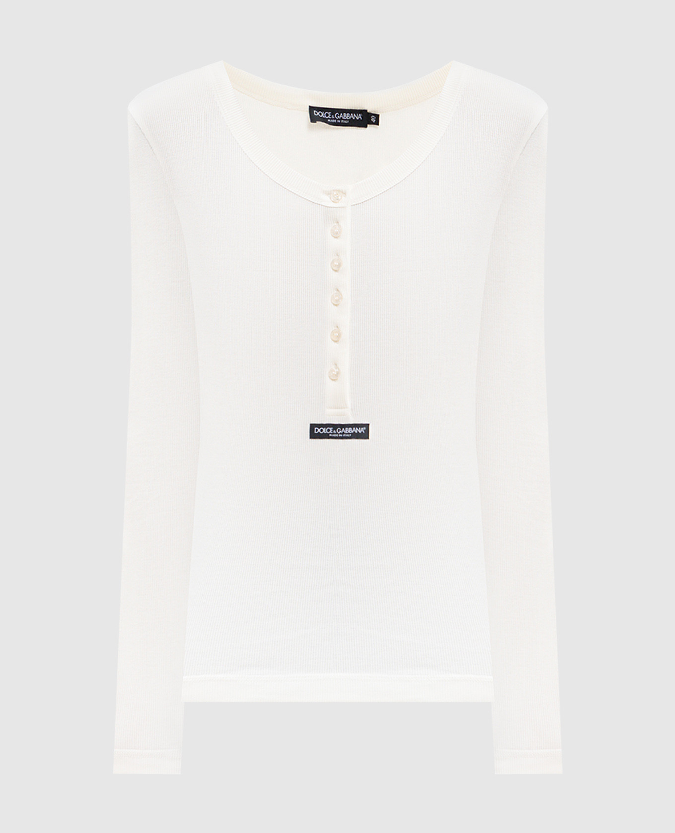 

Ivory long-sleeved shirt with buttons Dolce&Gabbana, Beige