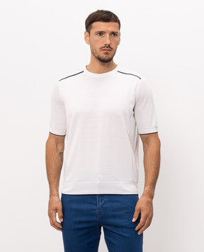 Stefano Ricci Ivory silk T-shirt K616412GGMF25117