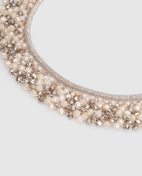 Peserico Necklace with beads and monil chain Punto Luce S35487C0CC706