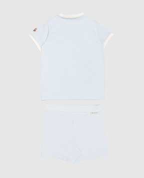 Moncler ENFANT Children's blue suit with logo print L19518M0001289AUM
