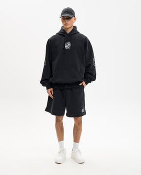 Vetements Black hoodie with print ME76HD161B