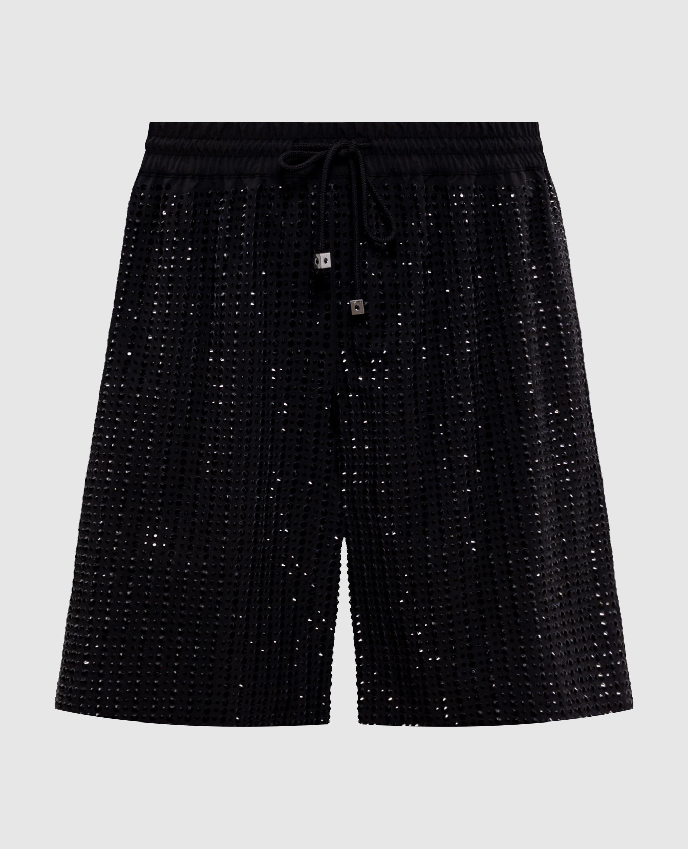 Black MALIBU beach shorts with crystals