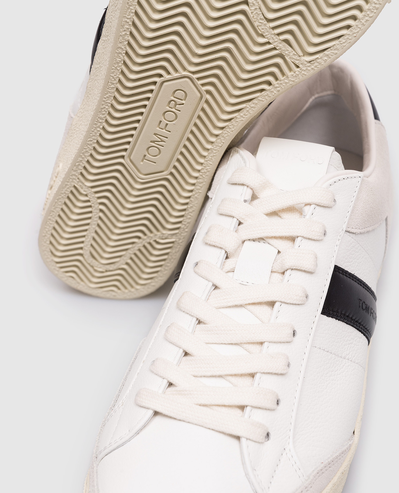 

Blake white leather sneakers Tom Ford