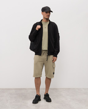 C.P. Company Khaki T-shirt with logo MTS114A006374G