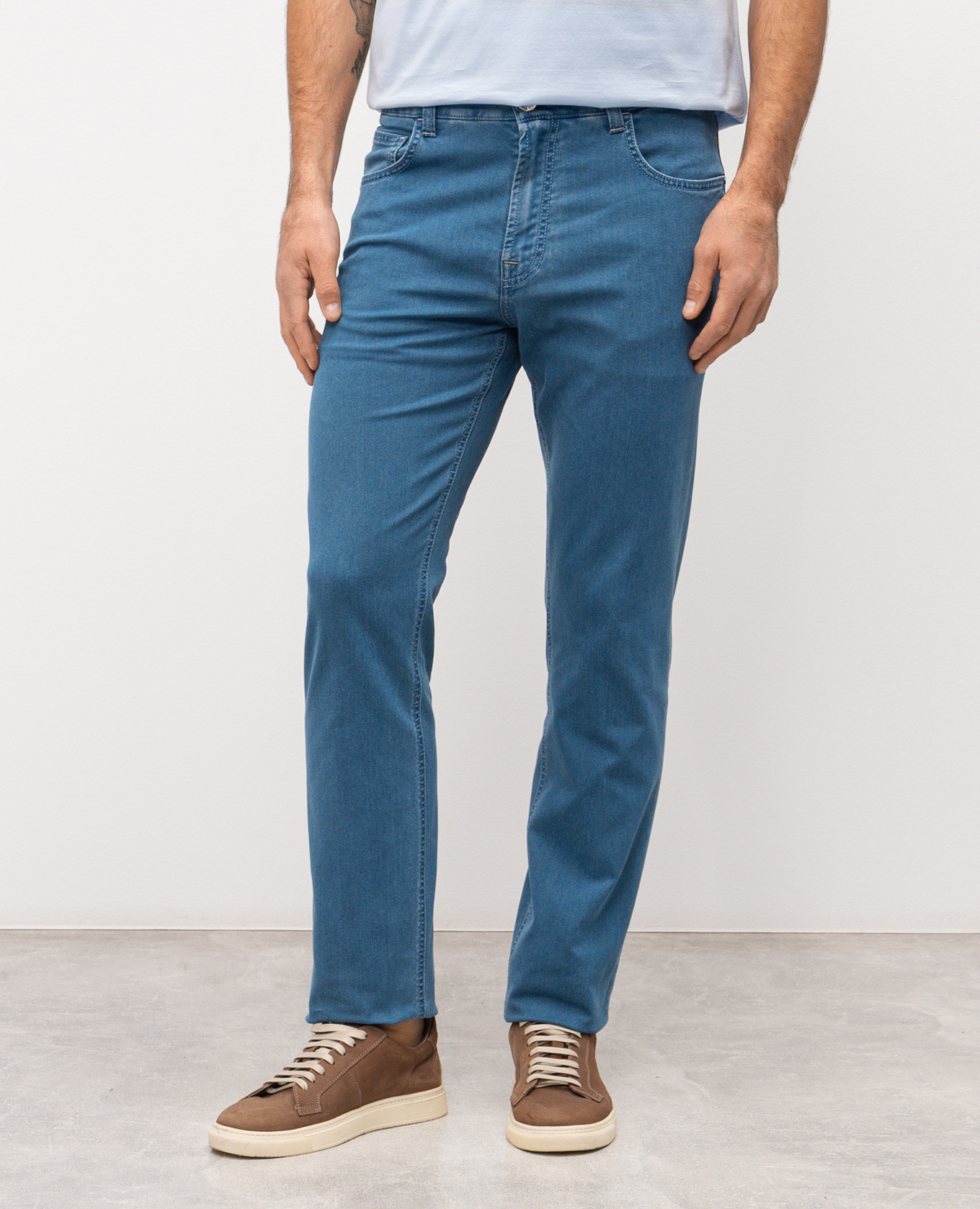 Blue jeans with monogram logo Stefano Ricci 3
