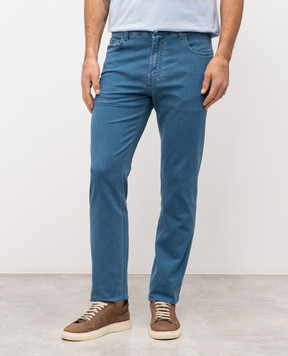 Stefano Ricci Blue jeans with monogram logo MFT61B3040T249BL