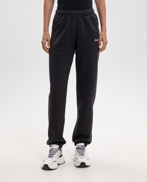 Sporty & Rich Black NY joggers with logo print PA07071329BA02