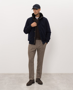 Kiton Brown wool polo shirt UMK0493