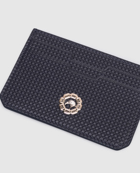 Stefano Ricci Blue leather cardholder with emblem PP329GPVHI1