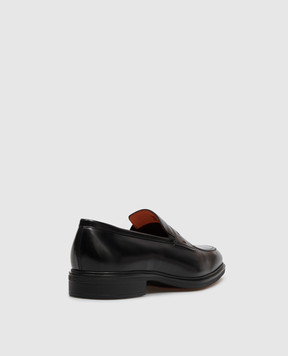 Santoni Black leather loafers MGEG18964NEAXNTG