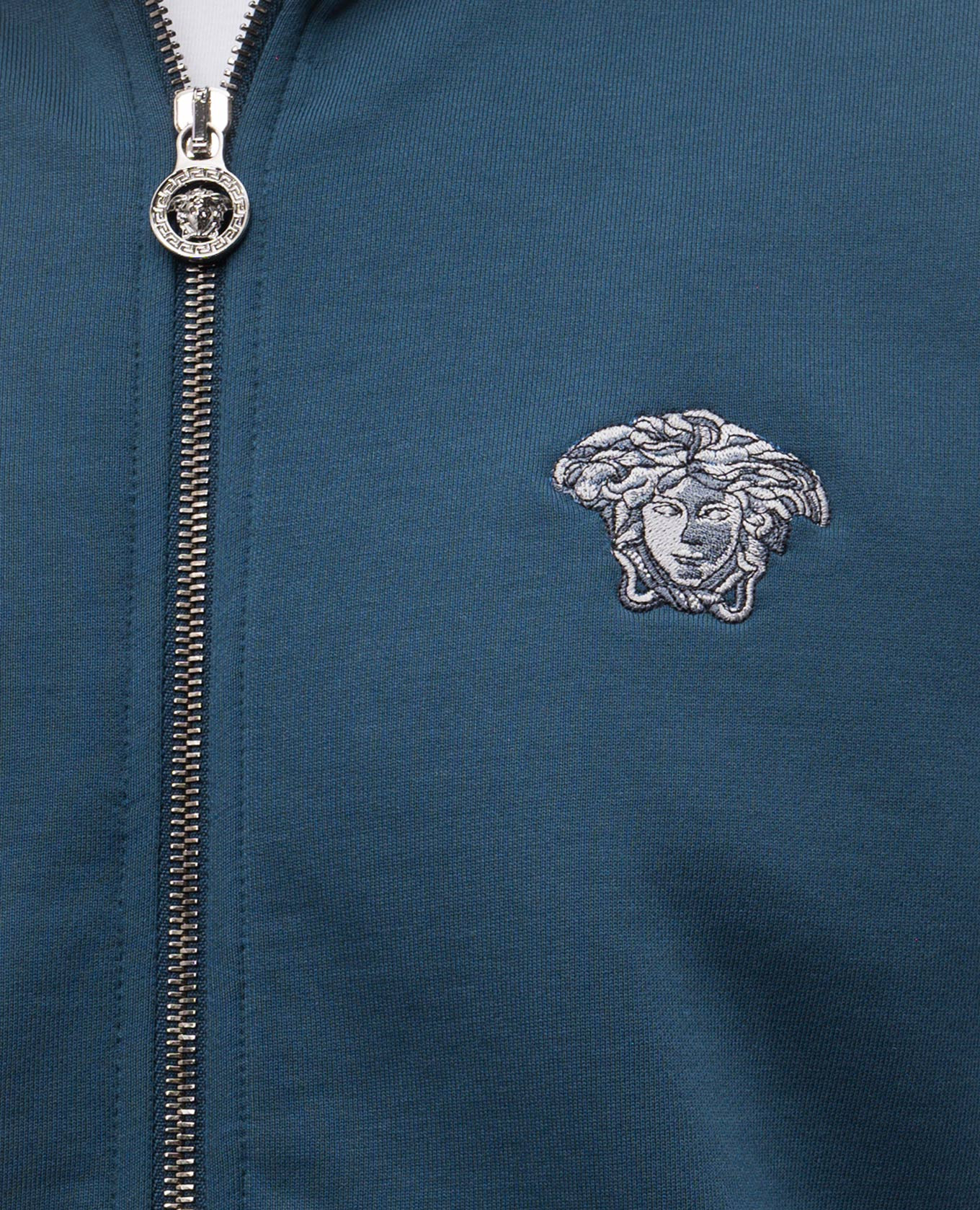 

Blue sports jacket with embroidered emblem Versace