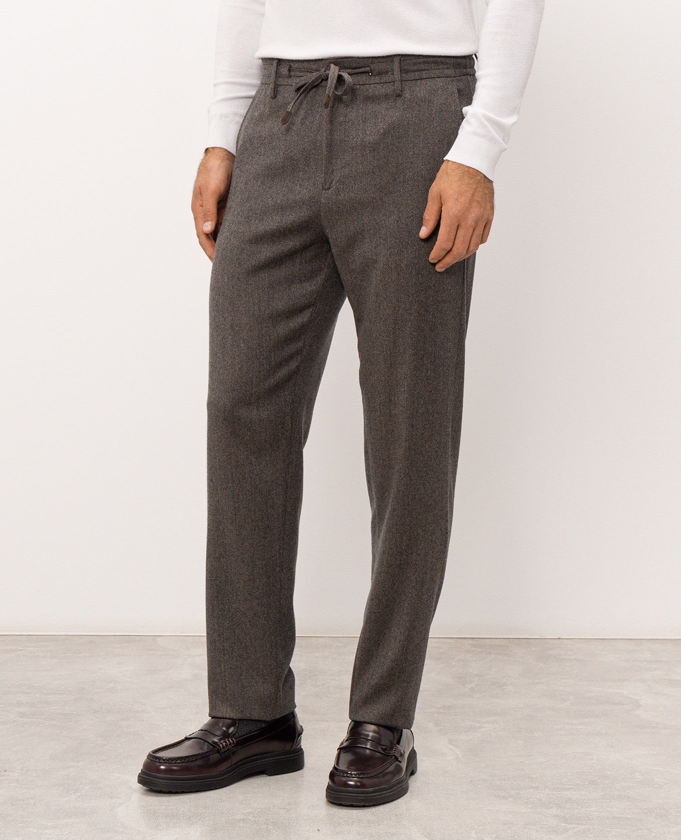 Brown wool pants Canali 3