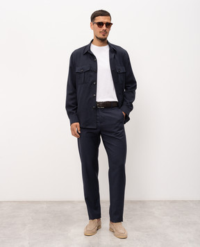 Canali Blue wool pants AR03652V91659