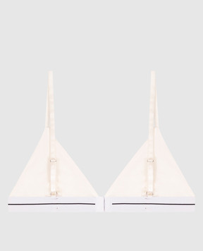 Palm Angels Ivory bralette with logo PLA1UWTP06SI