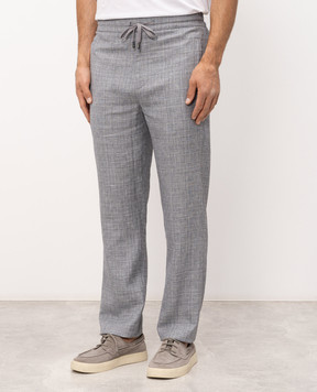 Castangia dal 1850 Gray linen, wool and silk pants DMP8S26