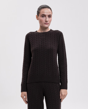 Agnona Brown cashmere sweater K1101286K080Q