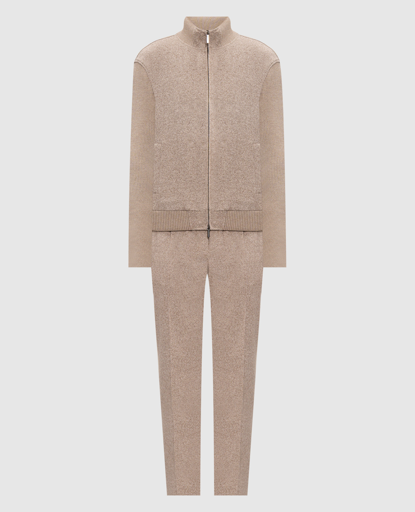 Beige tracksuit with wool