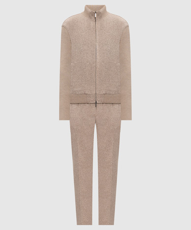 Beige tracksuit with wool