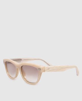 Brunello Cucinelli Beige Iconic Meridian Sunglasses MOCSTEMV22