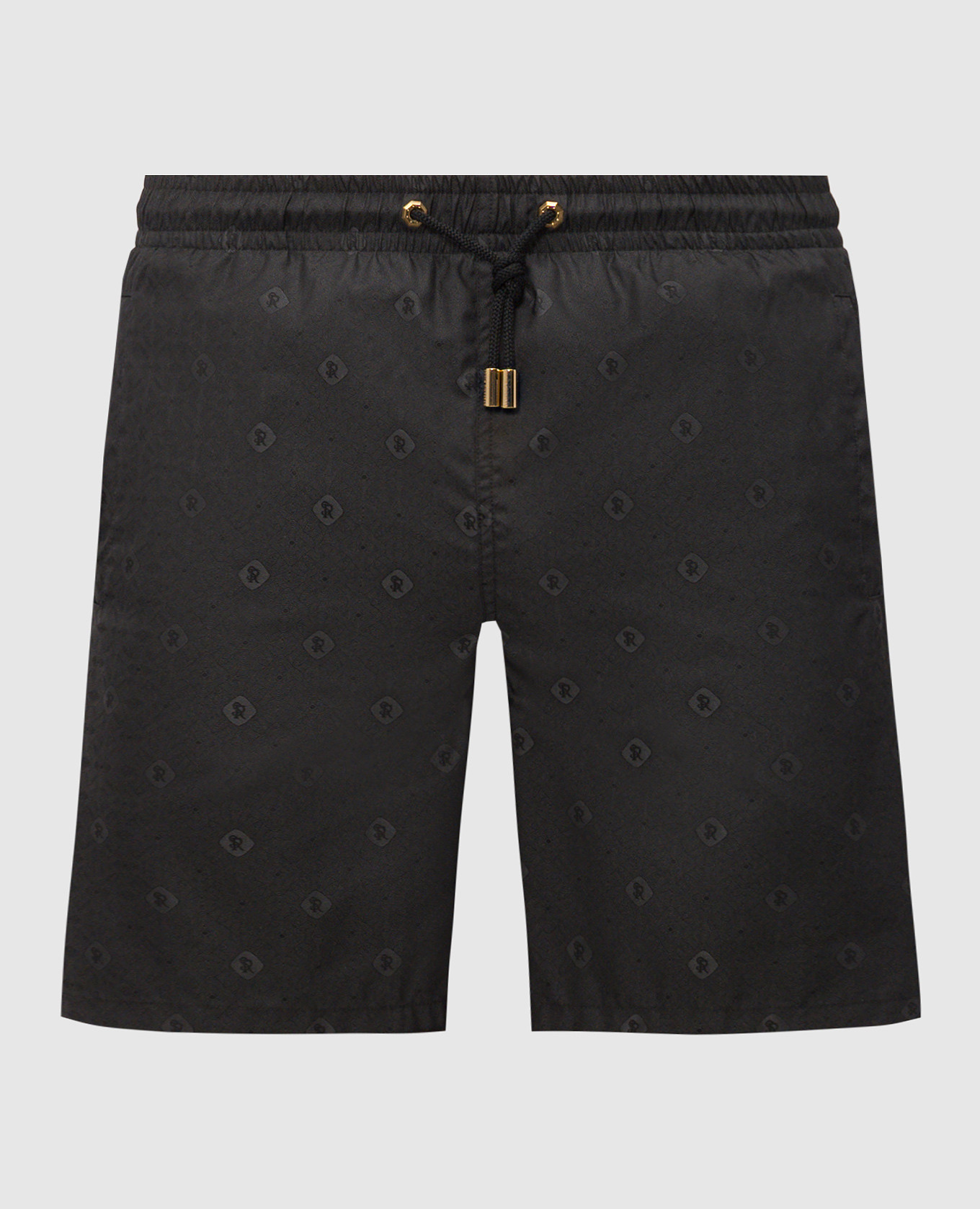 Black printed swim shorts