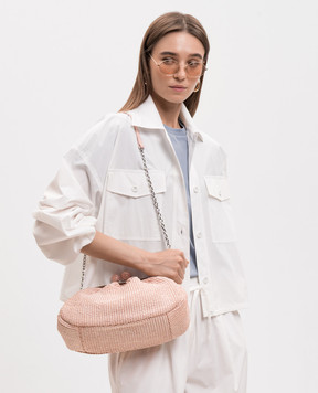 Max Mara Weekend Pink woven bag FORTUNA WKAFORTUNA