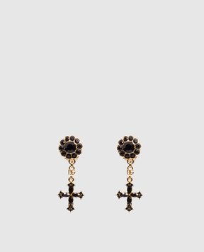 Dolce&Gabbana Gold clip earrings with crystals WEQ4S2W1111