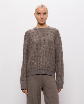 Fabiana Filippi Gray sweater with wool MAD226F452M420