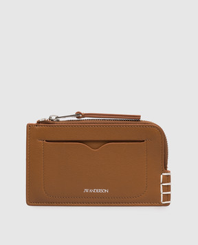 JW Anderson Brown leather cardholder Loafer AC0437LA0224