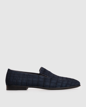 Stefano Ricci Blue crocodile leather loafers UC38G2367CN