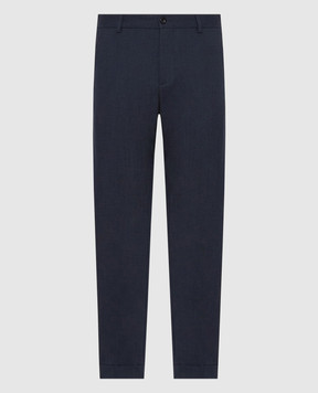 Marco Pescarolo Blue wool pants MANU5416