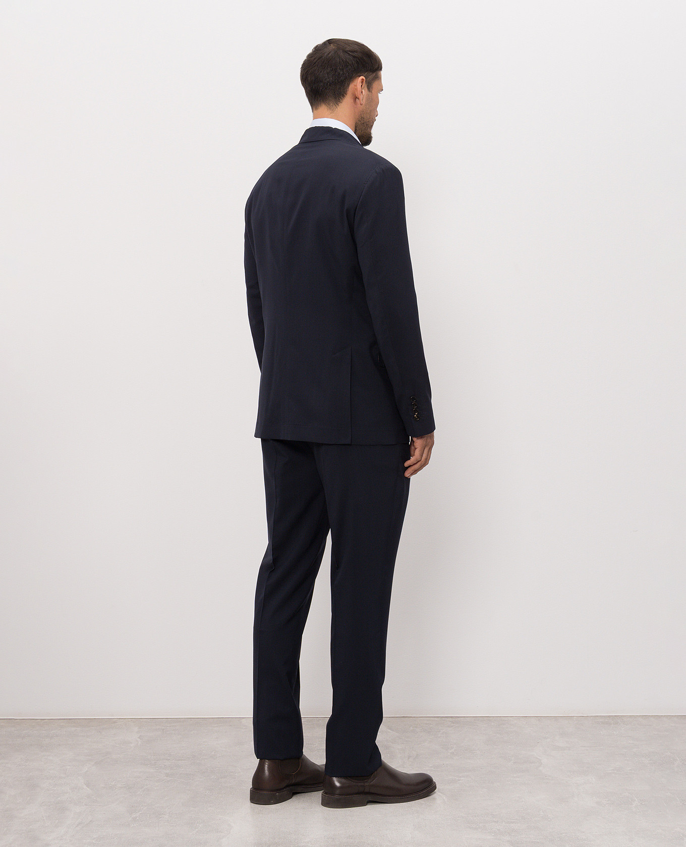 Blue wool and silk suit Brunello Cucinelli 4