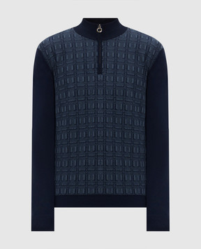 Stefano Ricci Blue wool, cashmere and silk jumper KE04004L01E26361