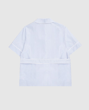 Dolce&Gabbana Children's blue striped shirt with belt L56S07FR50S56