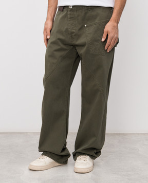 JW Anderson Khaki jeans with logo patch DT0126PG1933