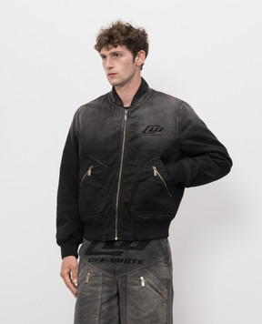 Off-White Black insulated bomber jacket 44XEH05OS26F001