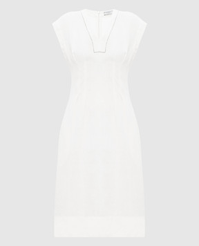 Peserico White linen dress M02404T001617
