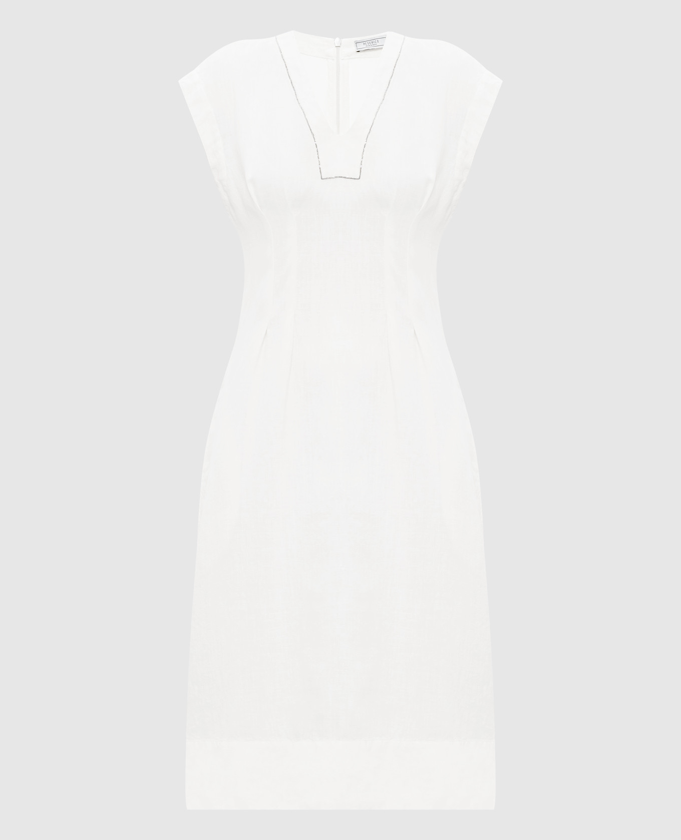 White linen dress