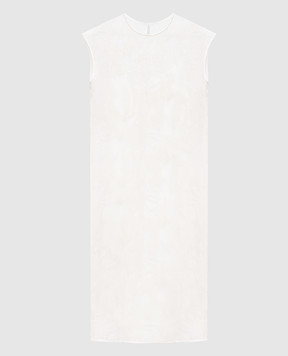 Peserico White midi dress with embroidery A0200503701