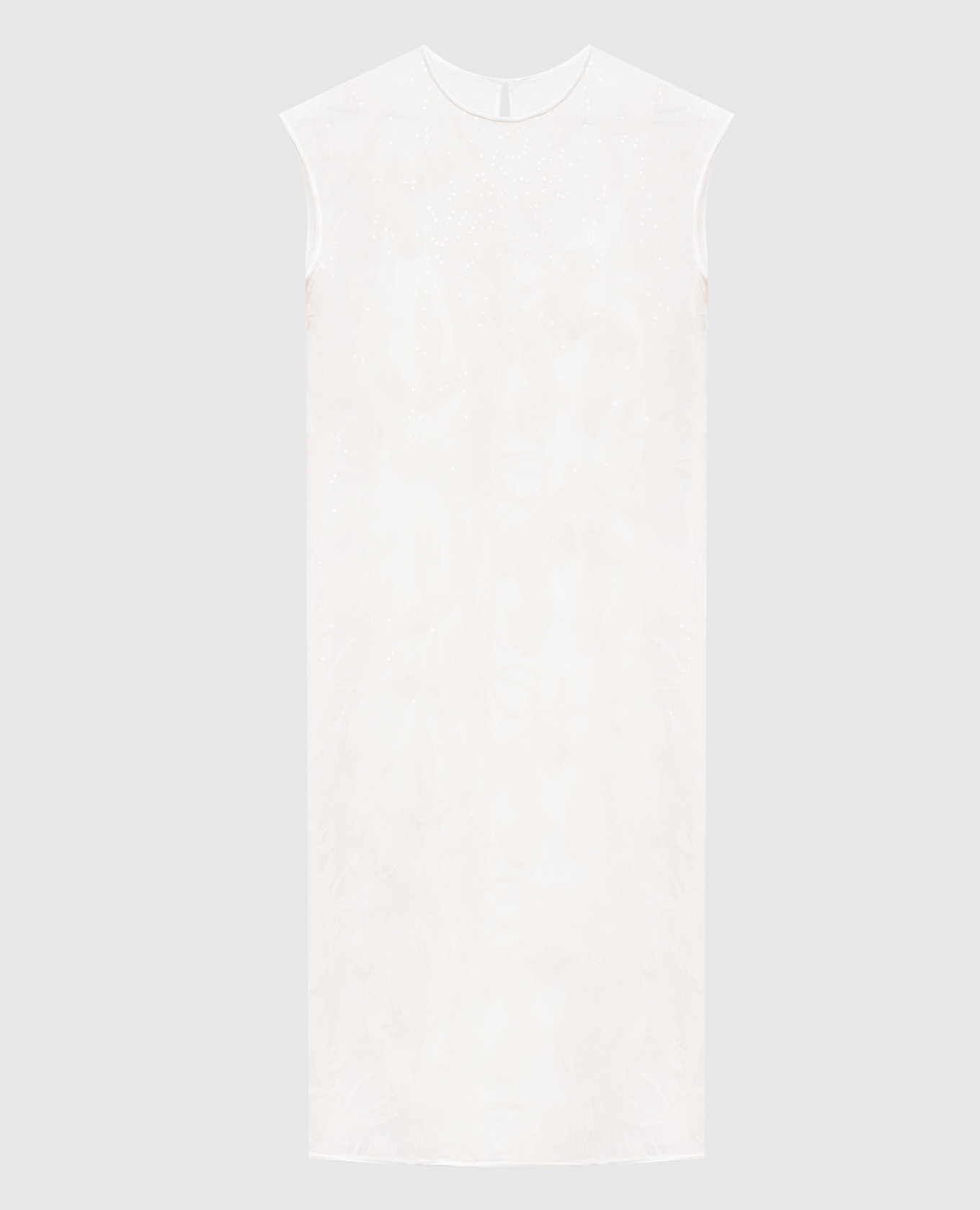 White midi dress with embroidery Peserico