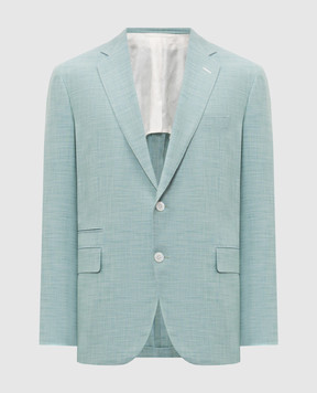 Stefano Ricci Green blazer with silk M1RMD2SP16CTK01U