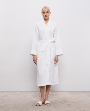 L'appartement White waffle bathrobe MIAWAFFLEBATHROBE