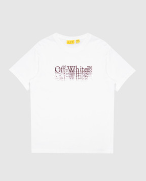 Off-White Big Bookish Stamp Kids White T-Shirt 44BAA002F26J001