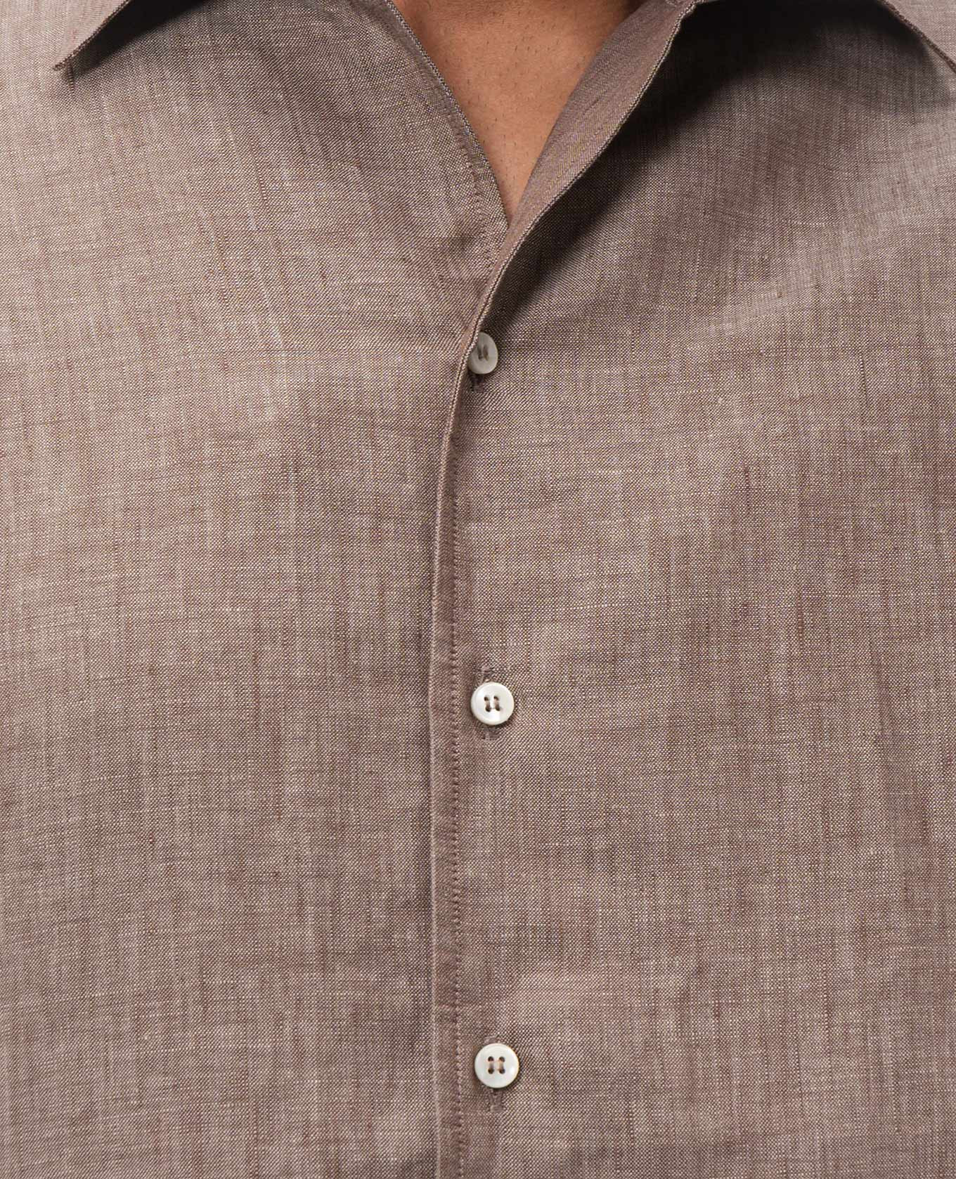 

Brown linen shirt Castangia dal 1850