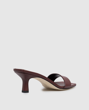 Aeyde Gilly burgundy leather mules HS0672001012126